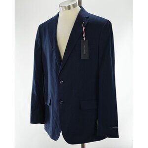 TOMMY HILFIGER Navy CONRAD Modern Fit Linen Blend Sport Coat 44 LONG NWT
